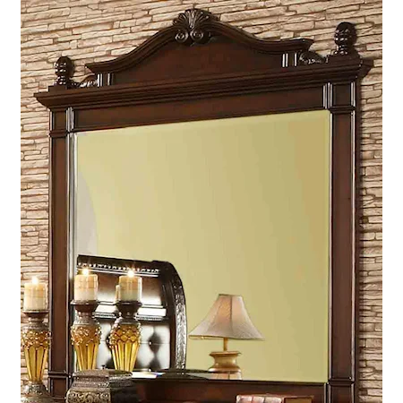 Dresser Mirror with Pediment Detail